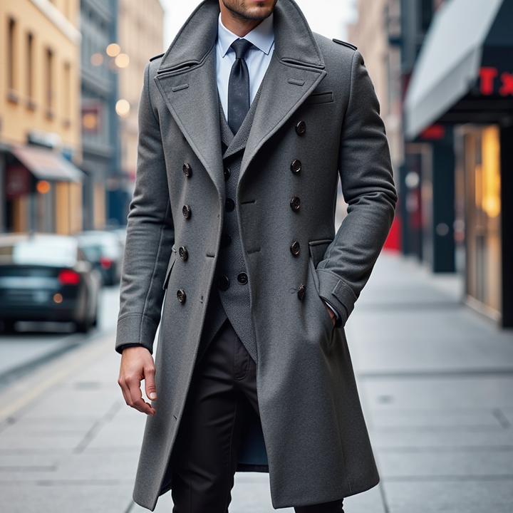 Heritage | Slim Cut Woolen Peacoat