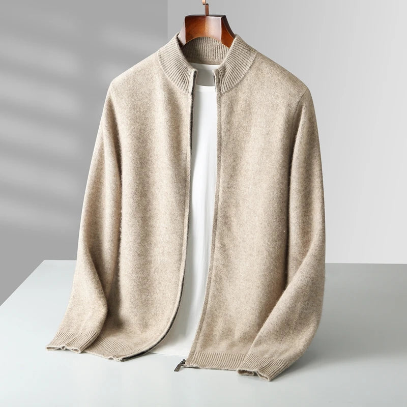 Modern Luxe Knit Zip Jacket™ | Beige