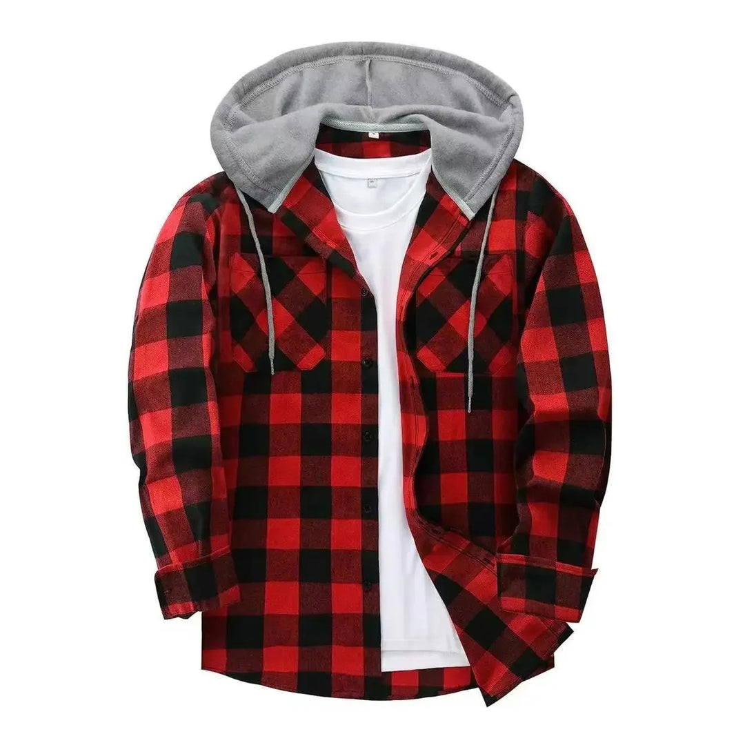 Urban Plaid Hooded Flannel Jacket™ | Green