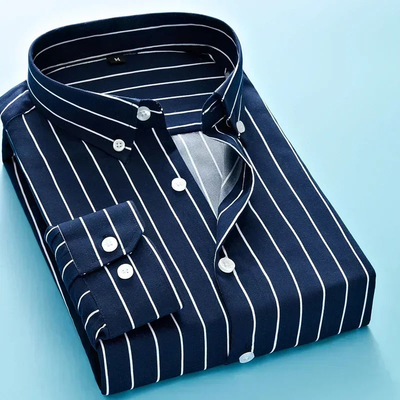 Monarch | Luxury Pin Stripe Button Up