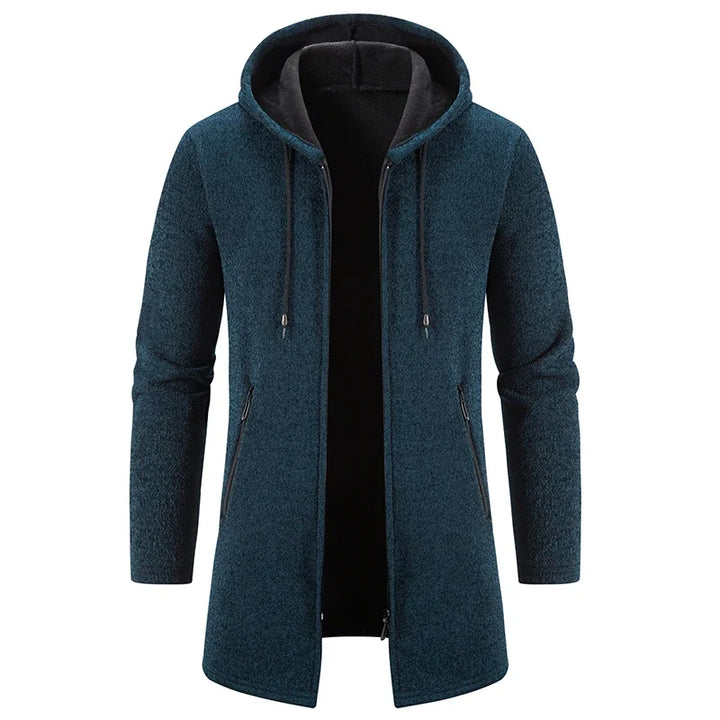 Metro Edge Hooded Knit Coat™ | Black