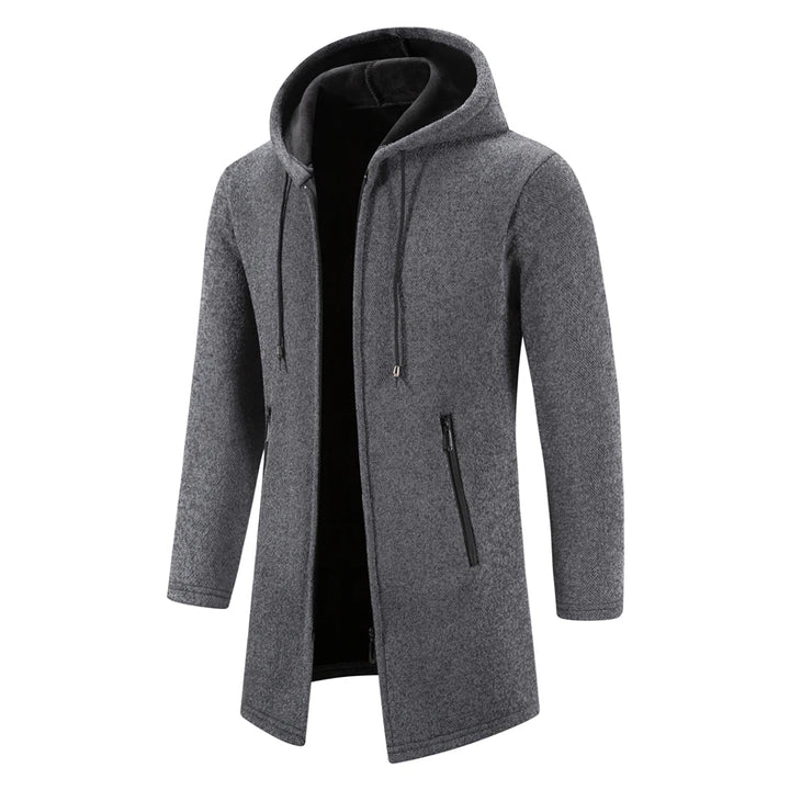 Metro Edge Hooded Knit Coat™ | Black