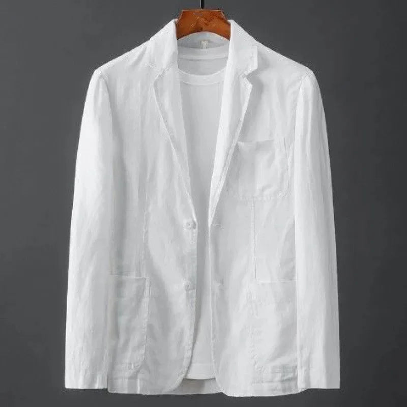 Breezy Linen Casual Blazer™ | White