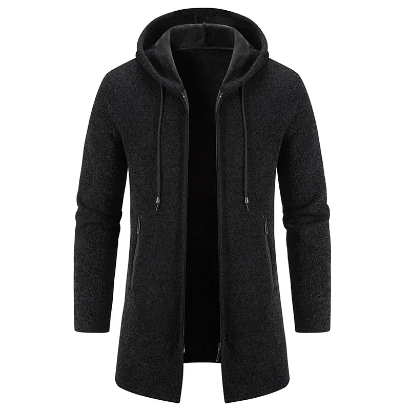 Metro Edge Hooded Knit Coat™ | Gray