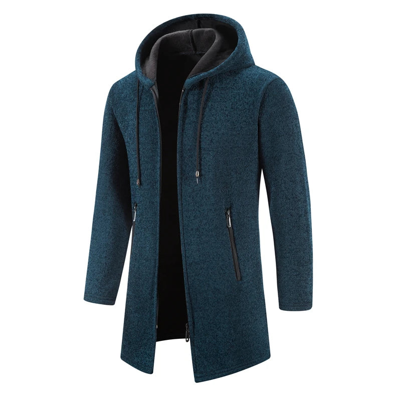 Metro Edge Hooded Knit Coat™ | Gray