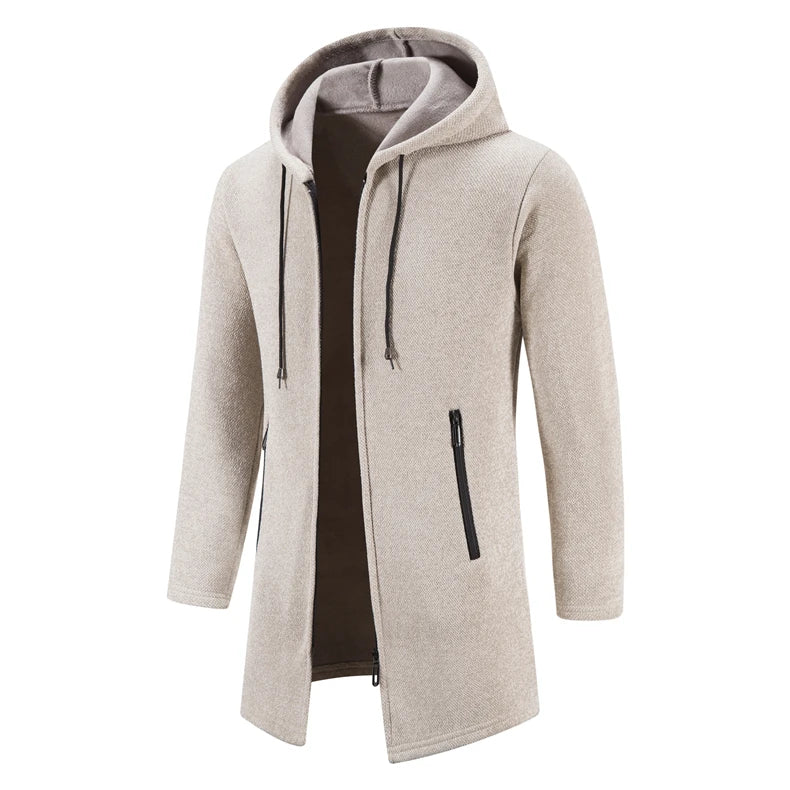 Metro Edge Hooded Knit Coat™ | Black