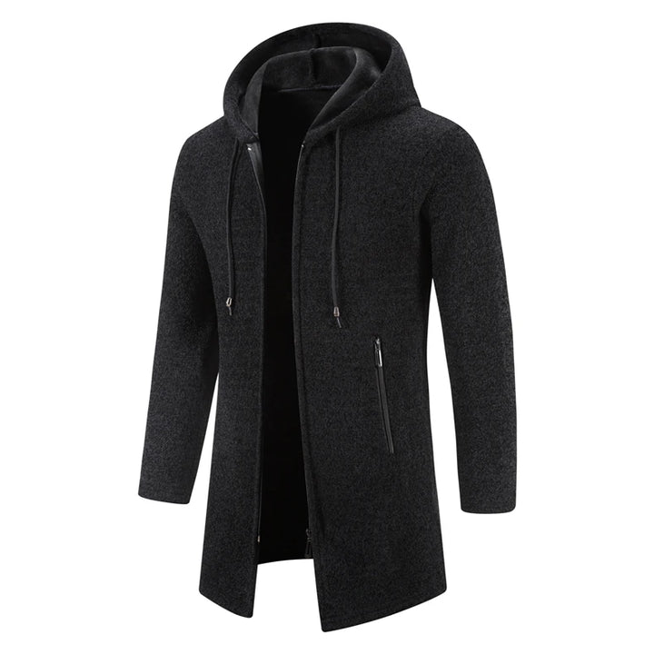 Metro Edge Hooded Knit Coat™ | Black